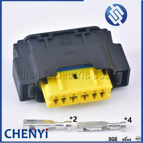 1 Set FCI 6 Pin 1.5/2.8mm female 902970-00 Auto Gasoline Pump Plug Headlight Lamp Cable Socket 13602477 For Peugeot Citroen