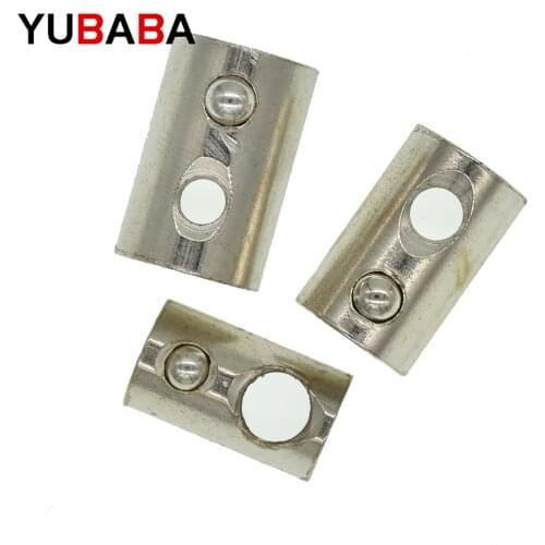 100/50/20pcs Half Round Elasticity Roll-in T Spring Nuts M3 M4 M5 M6 M8 For 2020 3030 4040 454 Aluminum Profiles Groove