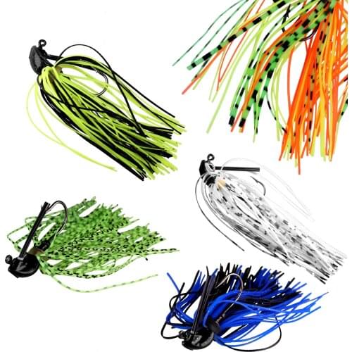 5Pcs 7g /10g/14g Pesca Artificial Bait Mixed Colour Skirt Rubber Fishing Jigs Head Buzz Swim Bass Jig Fishing Lures