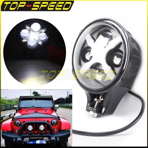 60W Round LED Universal Front Headlight For Jeep Wrangler Toyota Hummer SUV ATV UTV 4 x 4 Cars Motorcycle