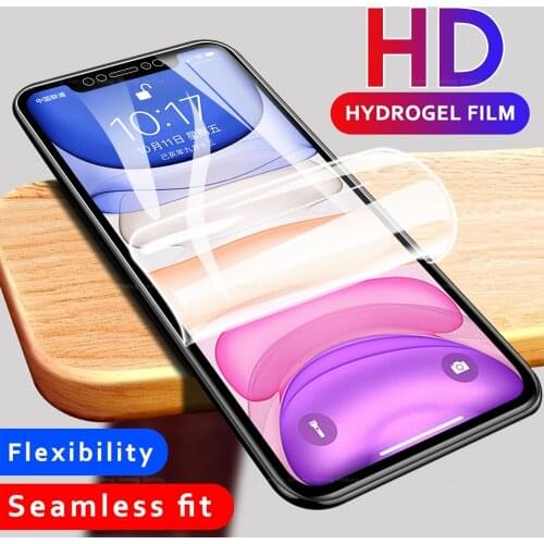 9D Soft Hydrogel Film for iPhone X XS Max 11 Pro Max XR Screen Protector Full Cover Film for iPhone 10 6 6s 7 8 Plus Not Glass