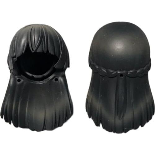 GSC clay man black long straight hair OB11 white model day version bulk demon long hair