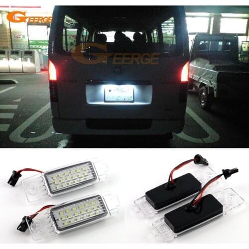 For Toyota HiAce RegiusAce Ventury H200 200 Series 2005-2014 Ultra Bright Led License Plate Lamp Light No error car Accessories