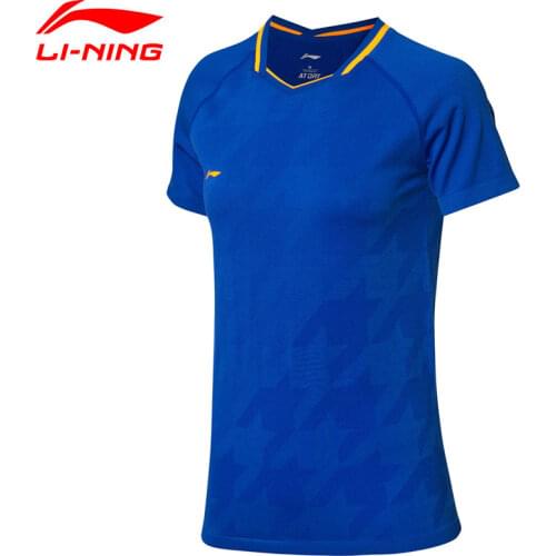 Li-Ning Women Badminton Competition T-Shirts 75.1%Polyester 24.9%Nylon AT DRY LiNing MonoYarn Sports Tops Tees AAYP026 CAMJ19