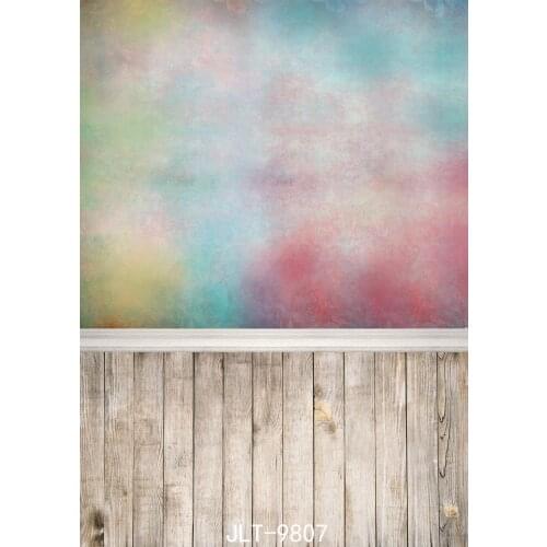 Art Watercolor Photography Backdrops Wooden Floor Backdrop for Photo Baby Shower New Born Baby Vinyl Cloth for Photo Studio