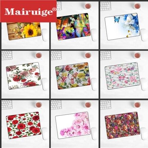 Mairuige Game Player Mouse Pad Flower Landscape Mousepad Small 22x18 Washable Home Desktop Computer Office Notebook Gaming Mouse