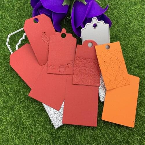 4PCS price tag new clothes listing trademark hand embossed album scrapbook greeting card decoration metal cutting mold
