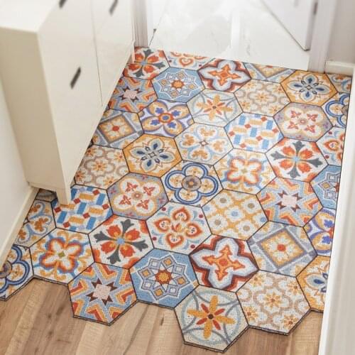 Hot PVC European Doormat Carpet Home Decoration Mats Carpet Kitchen Mat Bath Mat Can Be Cut Custom Doormat Anti-slip Mats Carpet