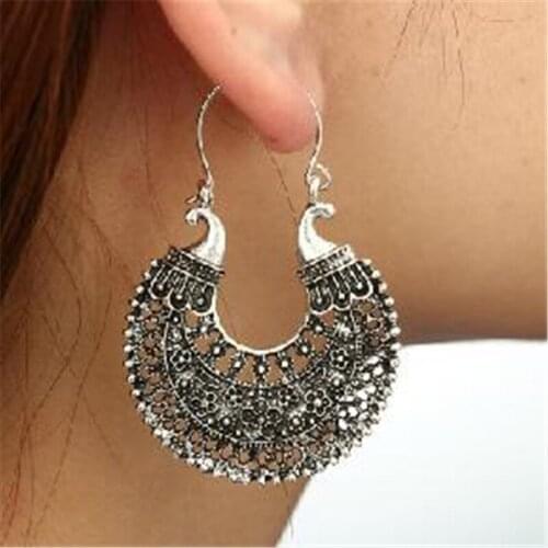 Adolph Trendy Flower Hoop Earring for Women Vintage Statement Cheap circle Earrings Fashion Jewelry Female brincos New Wholesale