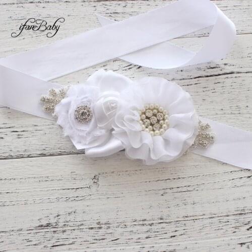 Fashion Girl Woman rhinestone Pattern fabric flower Belt, female belt