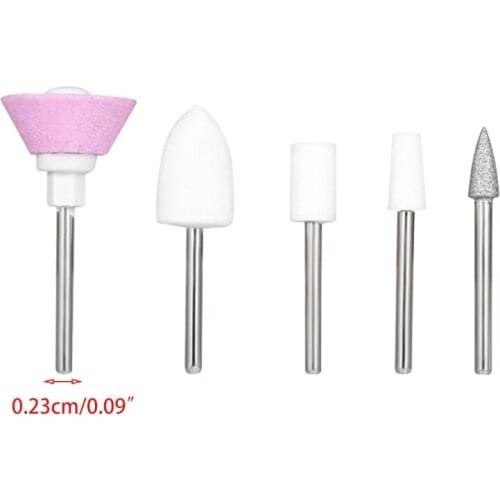 652C Portable Nail Drill Bits Set with Box Electric Nail Polishing Tools for Nail Salon or Home Multiple Shapes Bits Kit