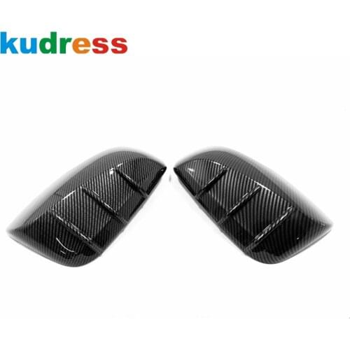 For Toyota Highlander Hybrid 2021 2022 Carbon Fiber Door Side Rearview Mirror Cover Trim Door Mirrors Frame Car Styling 2pcs