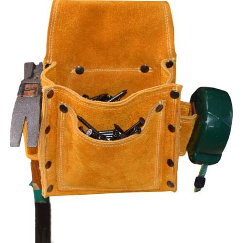 Upgrade Tool Bag Wear-resistant Leather Multifunction Electrician Toolkit Hand Tool Storage Hardware Parts Organizer Portable