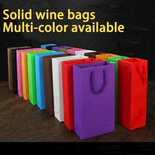 Solid Wine Bag Gift 36x18x8cm wedding party shopping festive Gift Bags chocolate candy Packing Wine juice Oil Bottle Holder