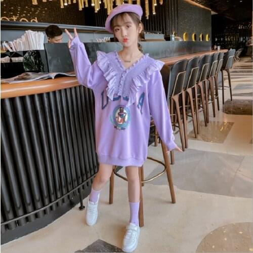 5-14 Years Old Girls Fall Dresses for 2021 Autumn Childrens Clothing of Girls Fashion Princess Dress