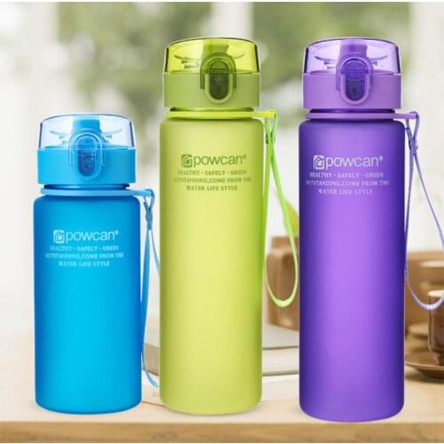 Water Bottle 400ml 560ml Plastic Sport Direct Drinking Shaker Bottles Leak Proof Seal Hiking Portable Bottle For Water