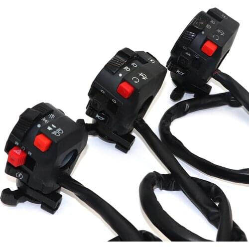 Motorcycle Light Hi-Lo Beam Kill Electric Start Turn Horn 4 & 5-Function Switch with Choke Lever for 110 125 150cc ATV