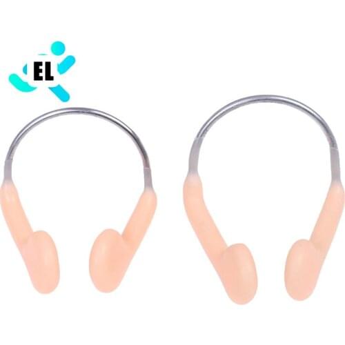 Silicone Steel Wire Nose Clip Durable No-skid For Swimming Diving Water Sports Nose Clip Skin Color Swimming Accessories