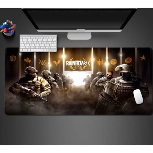 Super Cool Rainbow Six Siege Mouse Pad Professional Office Gaming Computer Mouse Pad Computer Keyboard Mousepad Christmas Gift