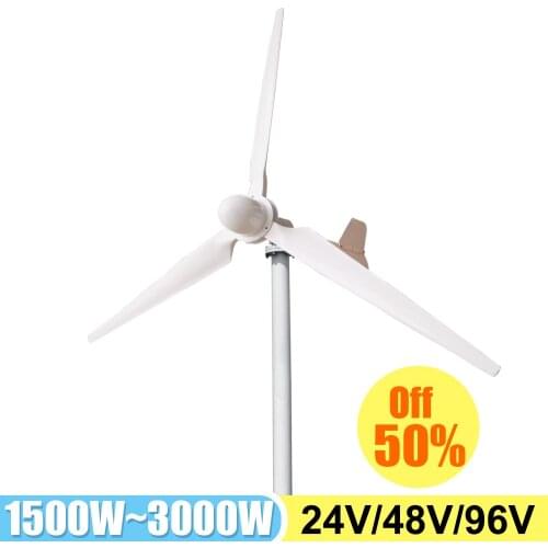Wind Generator 1500KW 3000KW Wind Turbine Alternative High Efficiency Level Free Energy Windmills 24V 48V With Grid-Connected