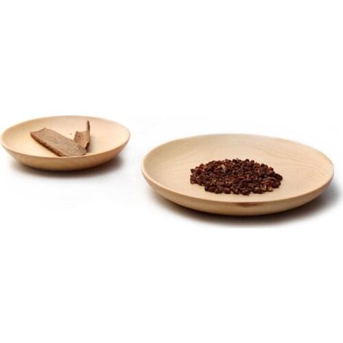 Japan Zakka Style Natural Eco-friendly Wooden Serving Trays Cake Bread Dried Fruit Decoration Tray Home Storage Organization