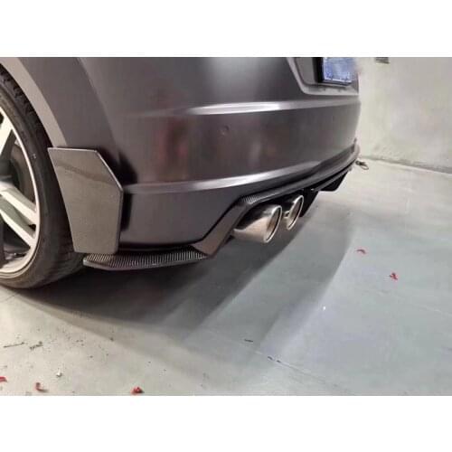 15-19 TT RS MK3 coupe Style Carbon Fiber rear lip For AUDI TT rear splitter side plates