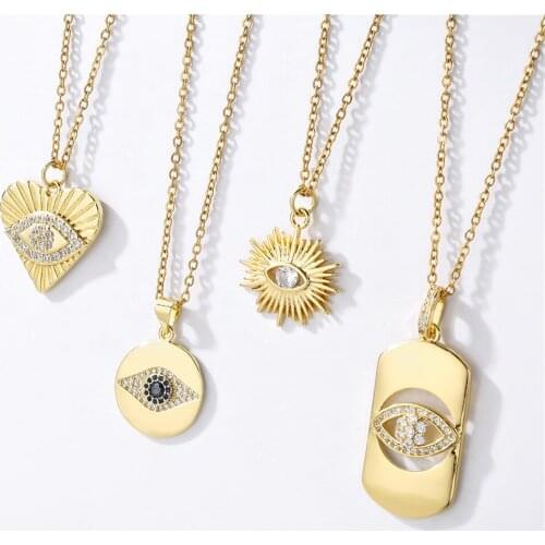 Gold Evil Eyes Lock Dragonfly Pendant Necklace Female Butterly for Women Jewelry Collares Chain Streetwear Bijoux Femme Pendant