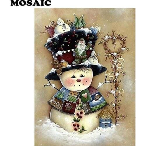 100% Full DIY 5D Diamond Painting Christmas Snowman Stitch Diamond Embroidery Patterns Home Decoration