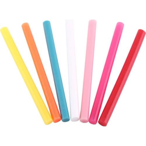 14Pcs/Set Hot Melt Glue Sticks For Electric Glue Gun Adhesive Stick Kit Craft Attaching DIY Tools Multi Color 7mmx100mm Hot Sale