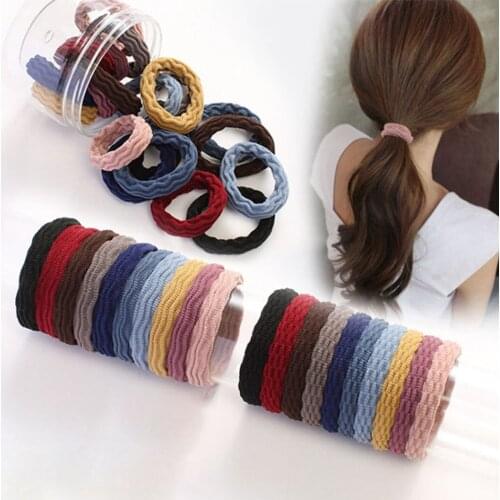 20PCS Elastic Hair Tie Seamless Stretchy Hair Band Colorful Ponytail Holder Small Hair Rope Women Girls Hair Accessories