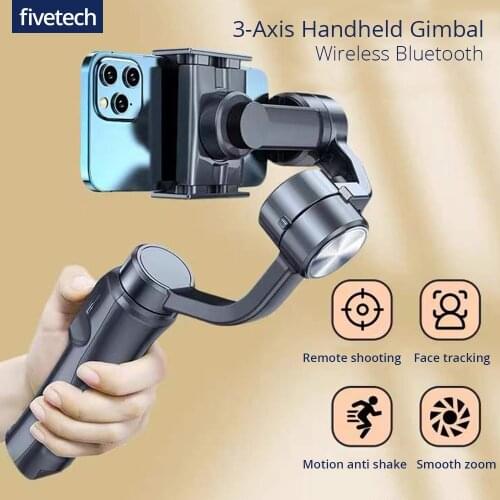 Fivetech Anti shake Phones Stabilizer 3-Axis Handheld for Camera iPhone 12 Pro Samsung S21 S20 Xiaomi Selfie Stick Gimbal Tripod