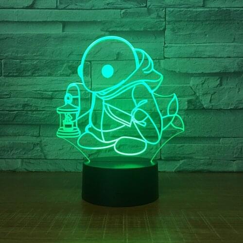 3D LED Cartoon Cute Turtle Light 7 Color Change Usb Lighting Action Figures Turtle Lamp luminari Boys Girls Christmas Toys 2441
