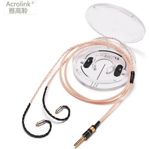 Acrolink MMCX 4.4 XLR DIY Earphone Pcocc Audio Cable Repair Replacement Headphone with 16 cores knitting