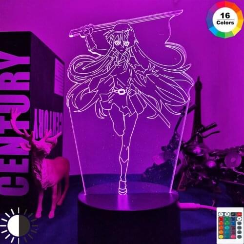 Anime Led Light Akame Ga Kill Akame Figure for Bedroom Decor Night Light Manga Childrens Birthday Gift Room Anime 3d Lamp Akame