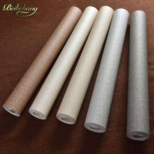 Beibehang papel de parede,Straw modern vinyl wallpaper solid color embossed PVC classic wall paper bedroom textured Waterproof