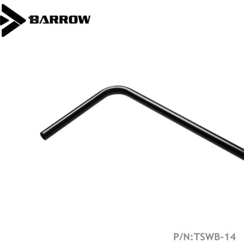 Barrow Black Metal Tubing 90 Degrees Bending Metal Rigid Tube OD14mm Metal pipe Water Cooling Hard Tube Series TSWB-14