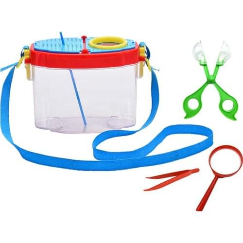 Kids Magnifying Insect Viewer Box Container Bug Catcher Science Outdoor Explorer Animal Educational Toys Set For Children Boys