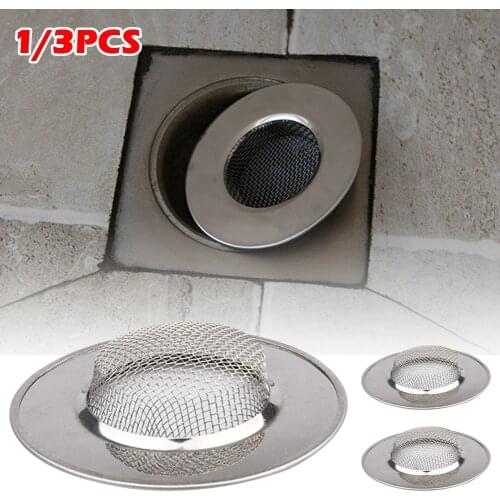 Stainless Steel Kitchen Water Sink Filter Strainer Stopper Waste Plug Sink Filter Bathroom Floor Drain Cover Hair Catcher Tool