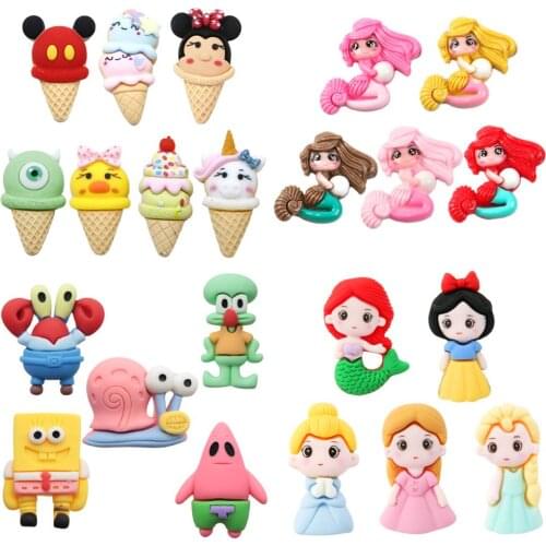 Cartoon Characters 3D Resin Flatback Cabochons For Hair Bow Centers DIY Scrapbooking Decoration,5Yc20326