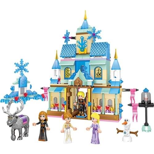 Frozen 2 Castle Building Blocks Snow Queen Elsa Anna Cinderella Ariel Figure Compatible Friends Bricks girls Toys Mod