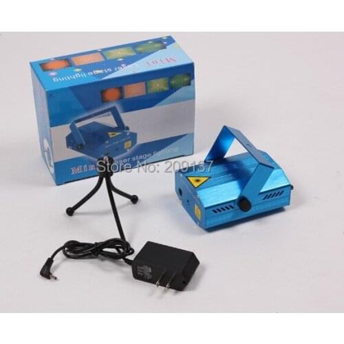 Mini red & green moving party disco dj stage laser light projector lighting ac 110-240v 50-60hz with tripod free shipping