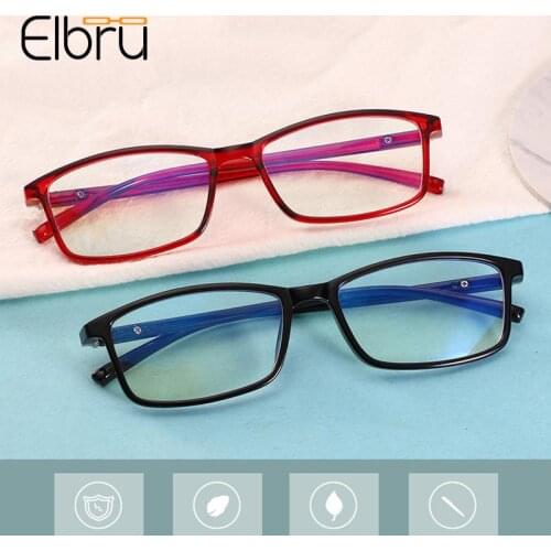 Elbru Classic Anti-blue Light Myopia Eyeglasses Men Women Shortsighted Nearsighted Eyewear -1.0 -1.5 -2.0 -2.5 -3.0 -3.5 -4.0