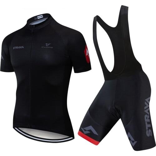 New 2021 STRAVA Cycling Team Jersey 20D Bike Shorts Set Quick Dry Mens Bicycle Cothes Team Pro BIKE Maillot Culotte