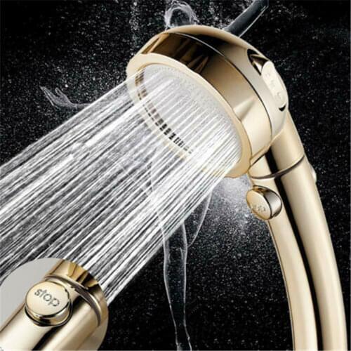 New 3 In 1 High Pressure Showerhead Handheld Shower Head with ON/Off Pause ON OFF