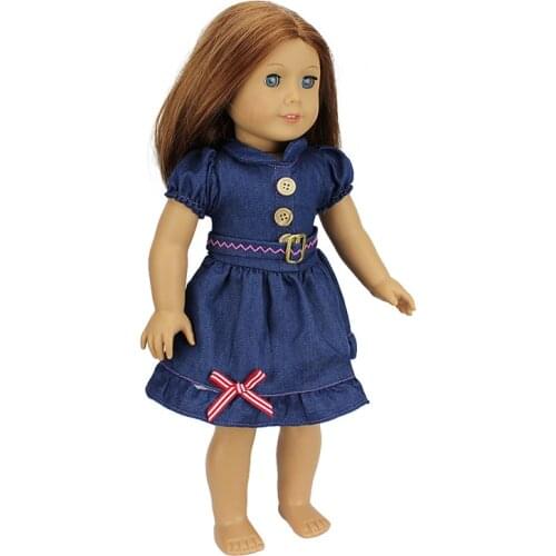 New Arrival 2016 Fashion Jean Skirt For 18 inch American Girl Doll Clothes