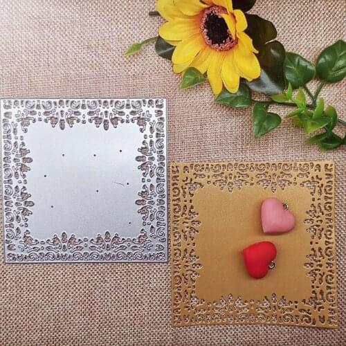 105*105mm lace square new Metal Cutting Dies Scrapbooking DIY Album Paper Card Craft Embossing stencil Dies