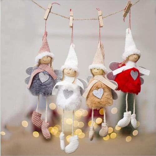 New Cute Angel Plush Doll Christmas Decoration Pendant Creative Christmas Tree Ornaments Christmas Decoration For Home Navidad