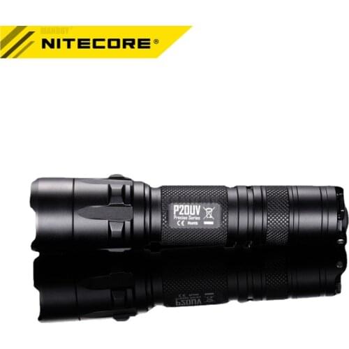 Wholesale Spotlight Nitecore P20UV 800 Lumens CREE LED +Ultraviolet Law Enforcement Military Outdoor Hunting Tactical Flashlight