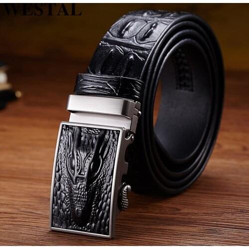 WESTAL Genuine Leather Men Jeans Waist Belt For Man Cow Skin Belts New Leather Mens Belts Fashion Casual All-Match Waistband