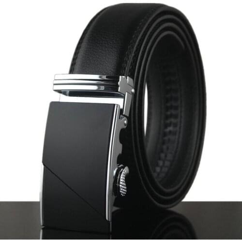 ZPXHYH Famous Brand Belt Men Top Quality Genuine Luxury Leather Belts for Men,Strap Male Metal Automatic Buckle mens belts 160c
